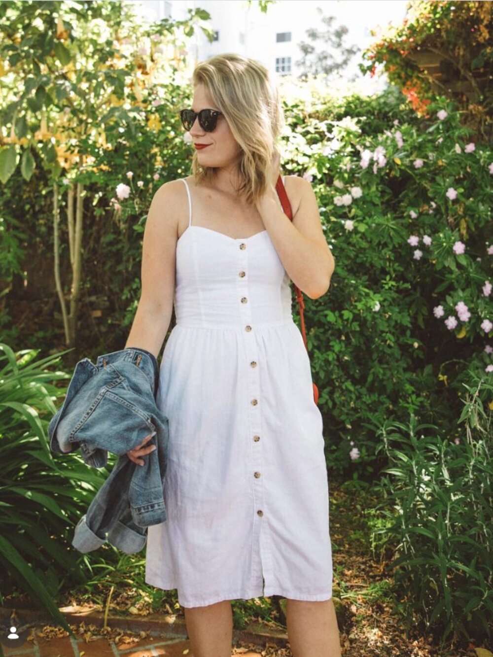 Abercrombie & Fitch White Linen Blend Sweetheart Button-Front Midi Dress S